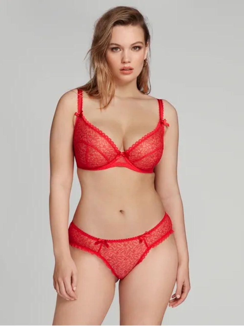 Agent Provocateur Red Lace Underwire Bra Aliza NWT